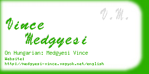 vince medgyesi business card